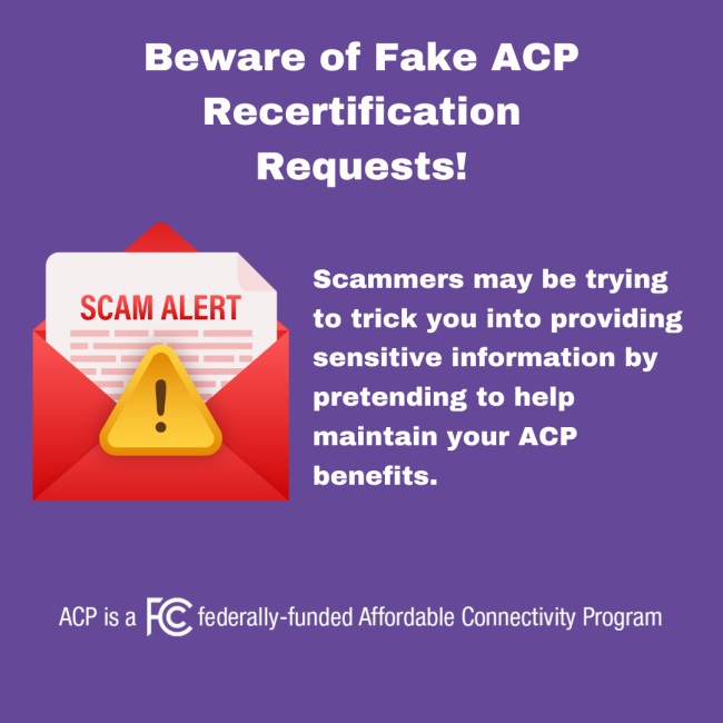 Fake ACP Recertification Requests