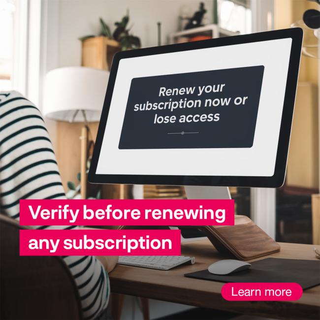 Subscription Renewal Scam